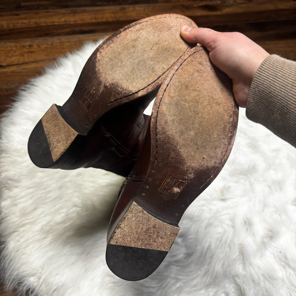 Frye Cognac Tall Leather Riding Boots size Women’s 7.5